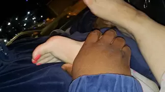 FEETRubbing, Smelling, Kissing N Sucking On Her Pinky Candy TOEPOPS 1of 2