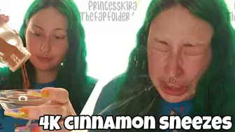 Cinnamon Makes Princess Kira Sneeze 4K