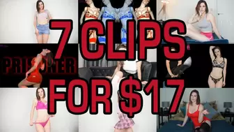 7 CLIPS FOR $17