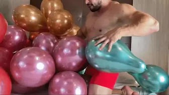 Looner boy mass pop 200 metallic balloons
