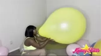 Ebony Looner Large Balloon Blow to Pop