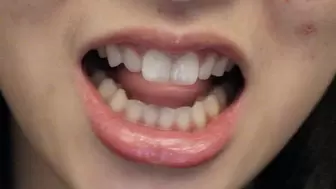 Aurora's Teeth Bite Her Tongue and Tease You At Night