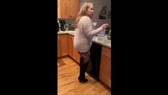 Horny Wife Deb Teases, Seduces & Ultimately Fucks Her Hubby Wearing Her LuLaRoe Skirt, Black Fishnet Stockings and Black Journee Spritz Over the Knee Boots 4 (1-10-2021) C4S