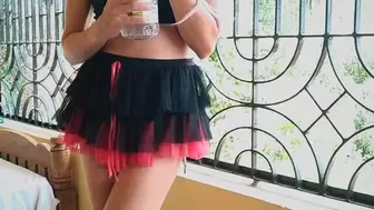 Angel Fowler Peeing in Panties with Diva Cup in Vagina