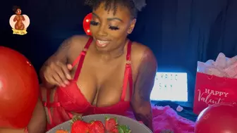 Ebony Strawberry Mukbang