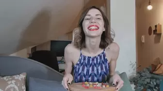 gummy bears biting and swallowing loudly-wmv