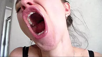 tongue yawning