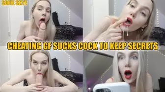 Cheating GF Sucks Cock to keep Secrets