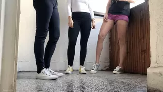 GIRLS CRUSHING CIGARETTES IN DIFFERENT SHOES - MP4 HD
