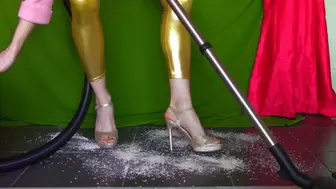 Golden High Heels Vacuuming (mkv)