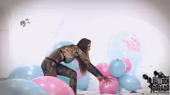 Nici - Turquise and Pink Balloon Masspop with Fingernails Part 2 HD Version