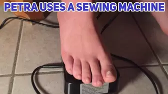 Petra uses a sewing machine - Full HD