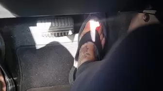 Latina Milf Feet In Flip Flops Driving Cam