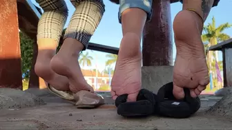 Consensual Candid Video with Slippers and Ballet Flats
