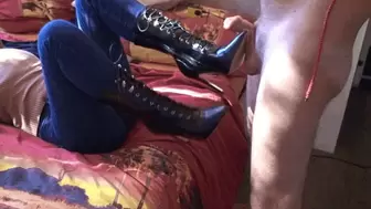 Bootjob shoejob and cum inside my nude heels (fast download)