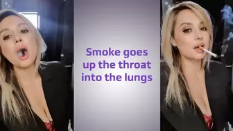 Smoke goes up the throat into the lungs: smoking in a business suit