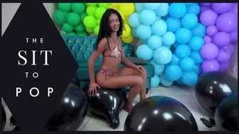 Sit Pop Black Long Neck 16" Balloons