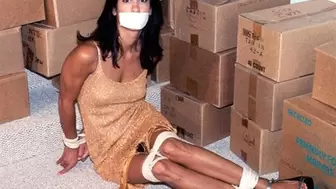 The Beautiful Brunette Was Found Bound and Gagged in the Storage Room!