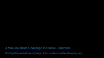 Zoomed Soles - 3 Minutes Tickle Challenge in Stocks