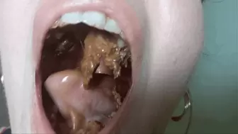 dirty mouth from destroying the brown mixture