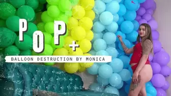 Balloon Destruction By Monica - 4K