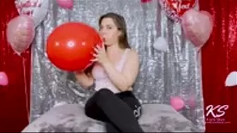 Valentine's Balloon Play and Popping