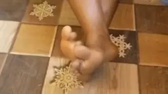 Ruthless Feet Crossed at Ankles & Rubbing