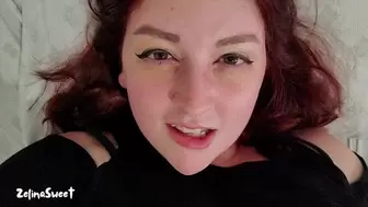 Close up of my face during a quickie orgasm