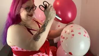Popping all my Valentine's Day Balloons