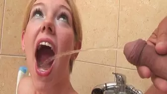 Croatian girl peed in her mouth