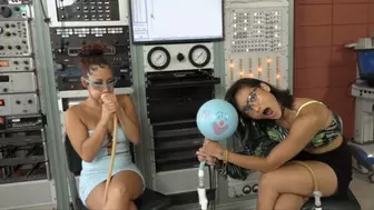 Channy and Kira Blow a Clown Figurine Balloon (MP4 1080p)