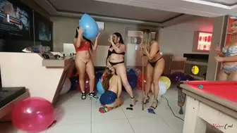 BALLOON ORGY WHO BURSTS FIRST GETS A BLOWOUT - BY ADRIANA FULLER, BRUNA CASTRO, BIA MELLO, AGATA LUDOVINO - NEW KC 2022 - CLIP 2 IN FULL HD