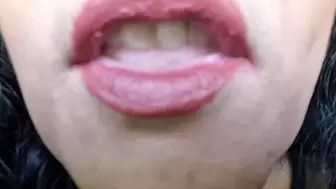 Latina Milf Giantess Lola Love Valentines Day Kisses Upclose Lip Licking AsMR Spanish &English Whispers Applying Red Lipstick Soft Hot Breathing