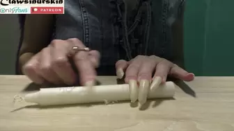 Nails scratching candle