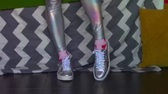 Holographic Shiny SNEAKERS SNIFF Slave (mkv)