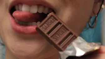 Aurora Loves Eating Chocolate