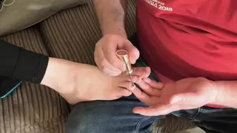 Painting Chelsea's Toe Nails (4K)