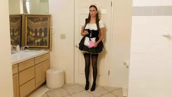 French Maid Faux Pas! Miss Madi Meadows must Strip Naked - WMV 1080p