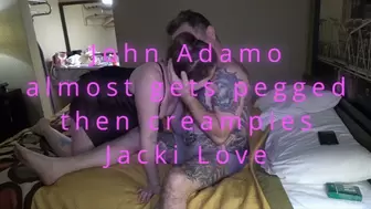 Jacki Love rides a creampie out of John Adamo (1080p)