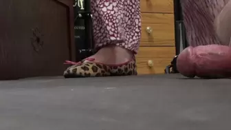 REDUCED PRICE 231lb LEOPARD PRINT BALLERINAS COCK CRUSH ON NEW CATWALK ANGLE 1