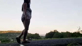 Latina Milf Giantess Unaware Wanders around Towers over Hills Mountains Houses & cars Big Flip Flop Accidental Smother Crush