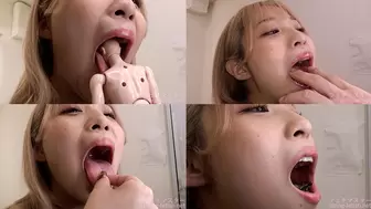 [Premium Edition]Noa Eikawa - Showing inside cute girl's mouth, chewing gummy candys, sucking fingers, licking and sucking human doll, and chewing dried sardines mout-122-PREMIUM - 1080p