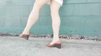 In the park showing off calves