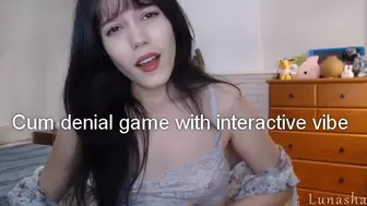 Cum denial game with interactive vibe