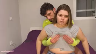 My boyfriend plays with my boobs