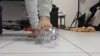 Crushing bottle with feet (Part 3)