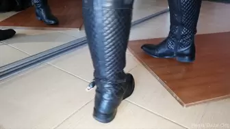 Toe Tapping in Three Pairs of Leather Boots
