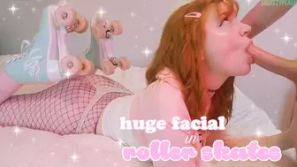 roller girl gets a huge facial
