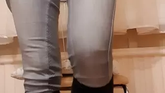 Masturbation in argyle riding socks