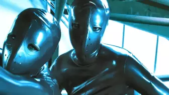 Two Latex Fetish Ladies Enjoys Her Game With In Rubber Alien Catsuits - Part 1 of 2